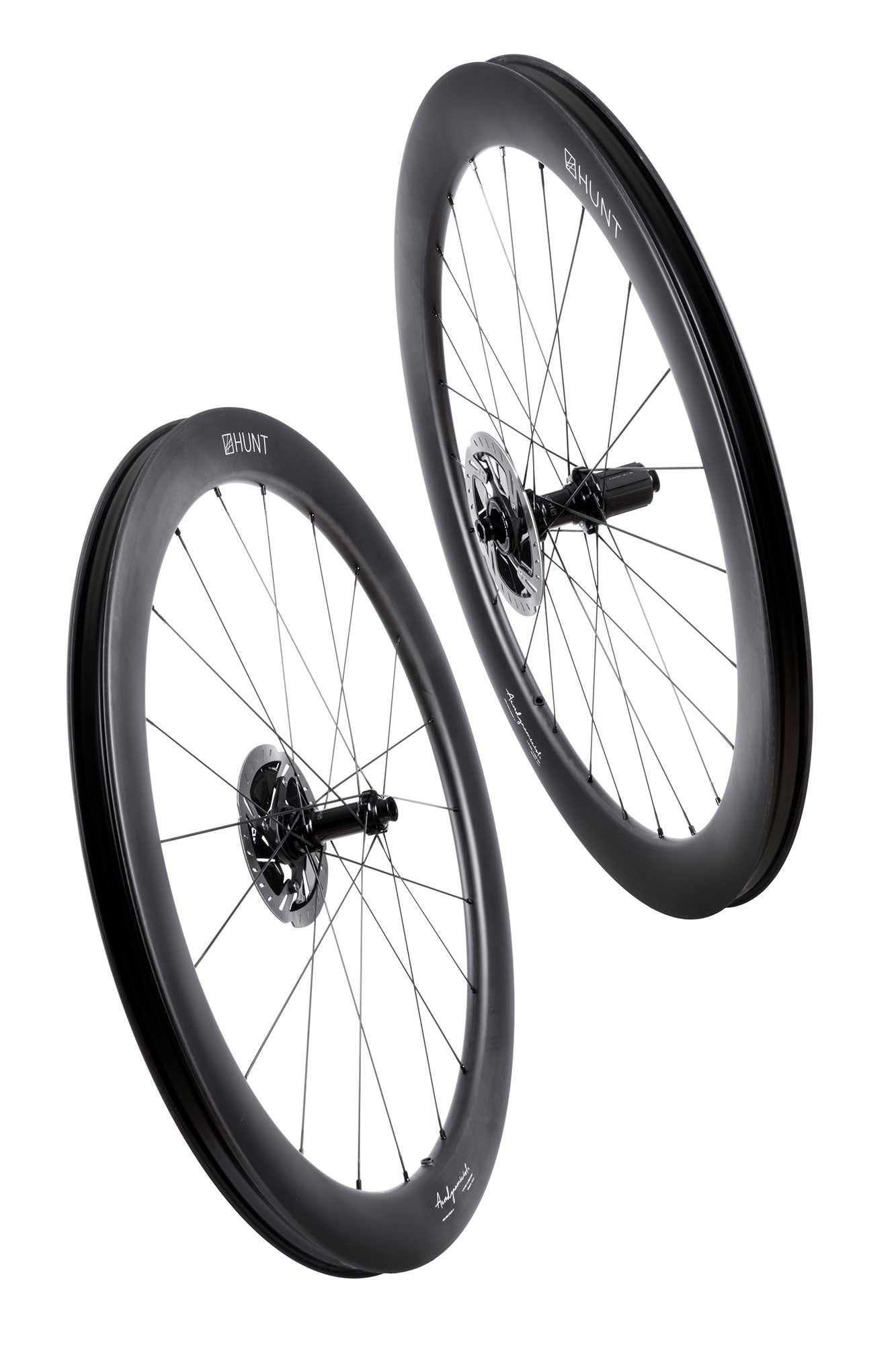 HUNT 54_58 Aerodynamicist Carbon Disc Wheelset – F54    /    R58    deep |     22  wide int | F32    /    R30    wide ext